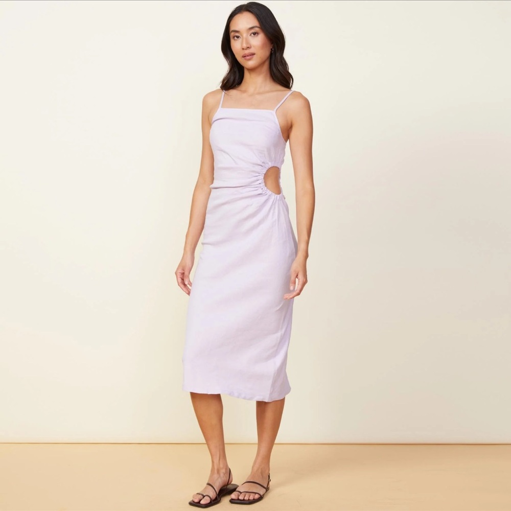 Monrow Linen Cutout Dress NWT